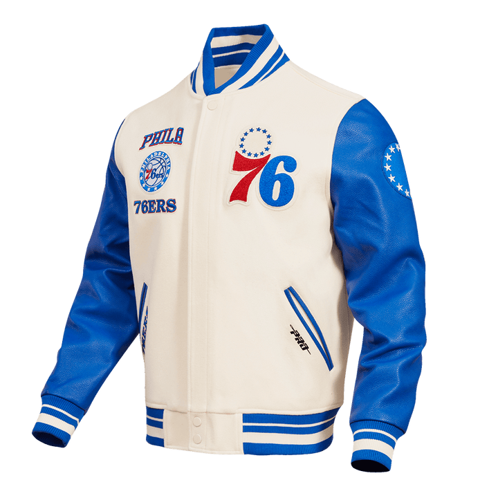 NBA PHILADELPHIA 76ERS RETRO CLASSIC WOOL VARSITY JACKET - Rare Leather