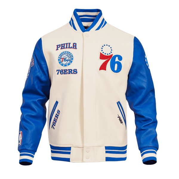NBA PHILADELPHIA 76ERS RETRO CLASSIC WOOL VARSITY JACKET - Rare Leather