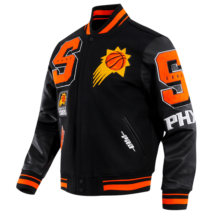 NBA PHOENIX SUNS MASHUP RIB WOOL VARSITY JACKET - Rare Leather
