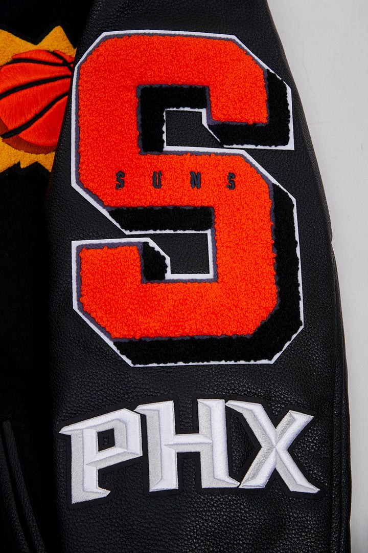 NBA PHOENIX SUNS MASHUP RIB WOOL VARSITY JACKET - Rare Leather