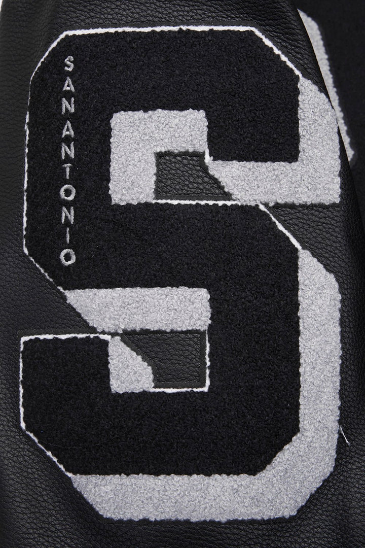 NBA SAN ANTONIO SPURS MASHUP RIB WOOL VARSITY JACKET - Rare Leather