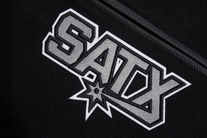 NBA SAN ANTONIO SPURS MASHUP RIB WOOL VARSITY JACKET - Rare Leather