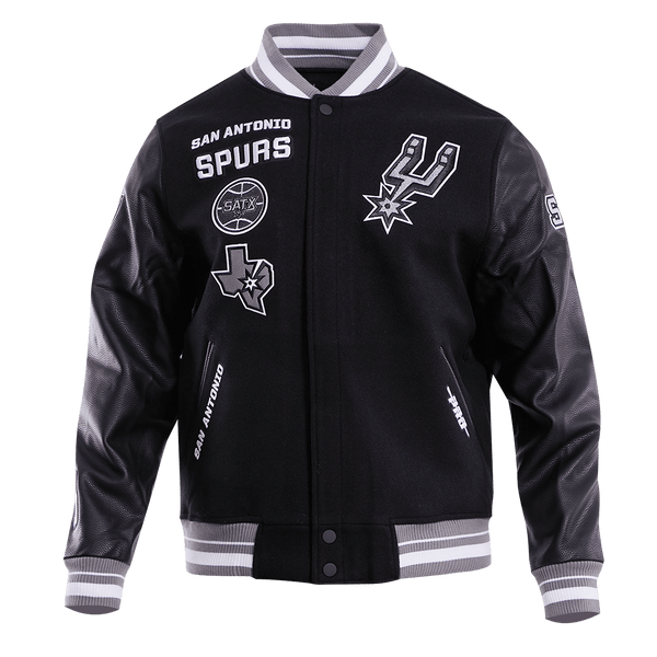 NBA SAN ANTONIO SPURS RETRO CLASSIC WOOL VARSITY JACKET - Rare Leather