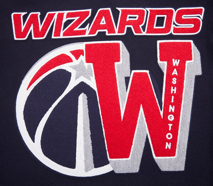 NBA WASHINGTON WIZARDS MASHUP RIB WOOL VARSITY JACKET - Rare Leather