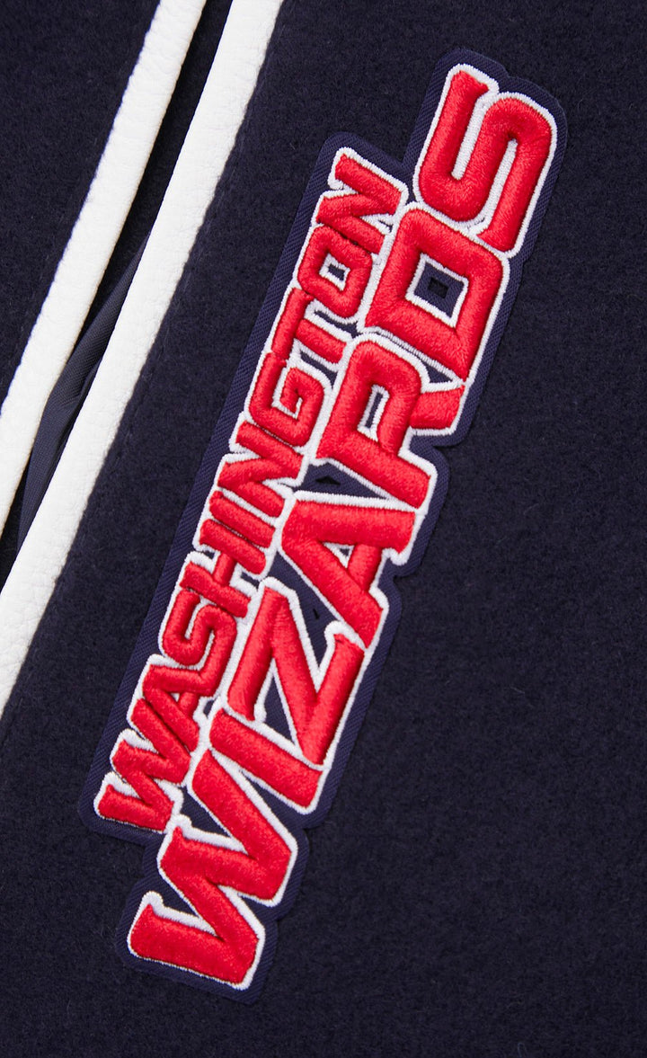NBA WASHINGTON WIZARDS MASHUP RIB WOOL VARSITY JACKET - Rare Leather
