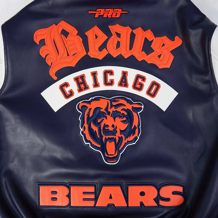 NFL Chicago Bears Best Of Men’s Leather Varsity Jacket - Rare Leather Order Now !!