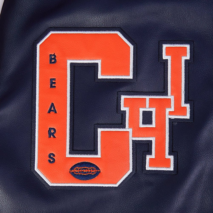 NFL Chicago Bears Best Of Men’s Leather Varsity Jacket - Rare Leather Order Now !!
