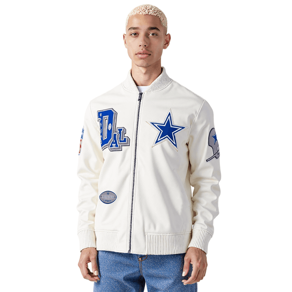 NFL Dallas Cowboys Best Of Men’s Leather Varsity Jacket - Rare Leather Order Now !!