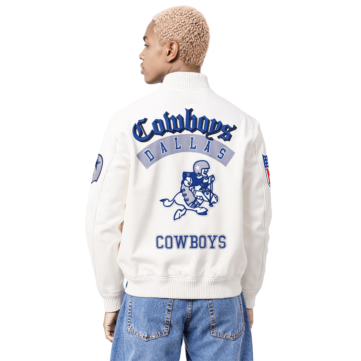 NFL Dallas Cowboys Best Of Men’s Leather Varsity Jacket - Rare Leather Order Now !!