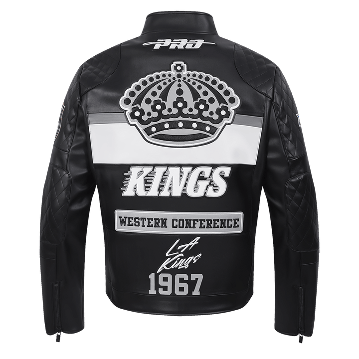 NHL LOS ANGELES KINGS MEN'S MOTO JACKET - Rare Leather Order Now !!