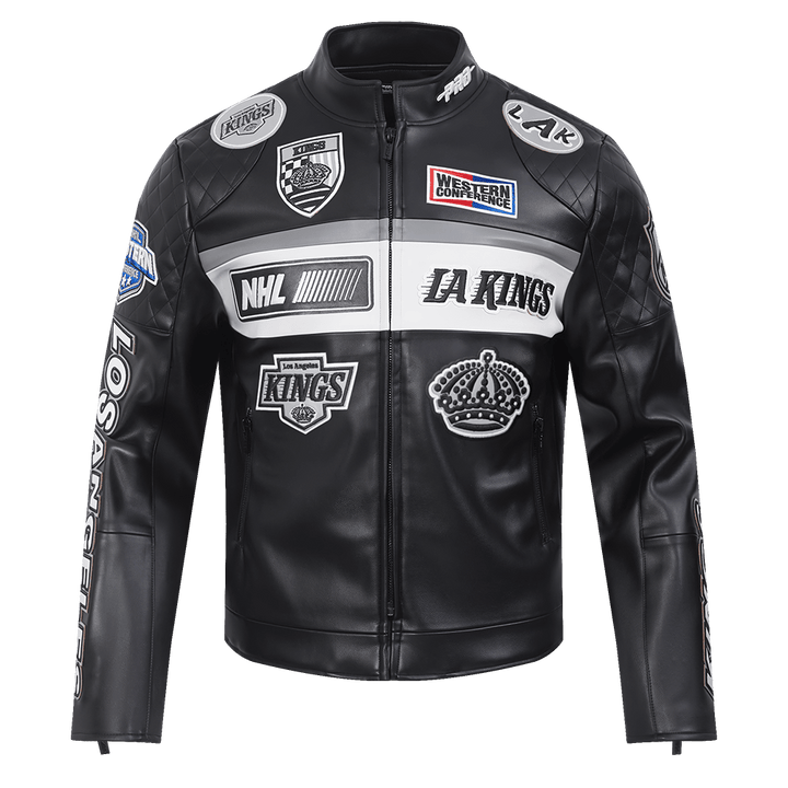 NHL LOS ANGELES KINGS MEN'S MOTO JACKET - Rare Leather Order Now !!