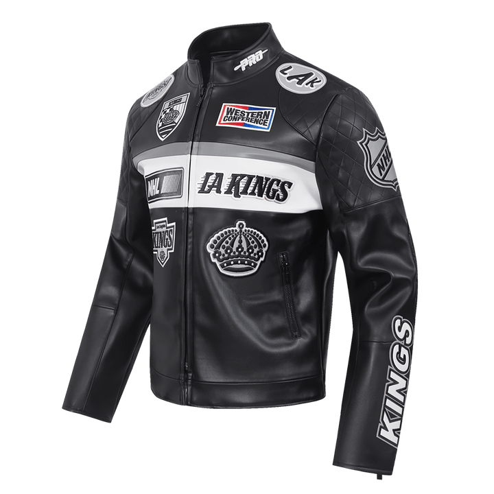 NHL LOS ANGELES KINGS MEN'S MOTO JACKET - Rare Leather Order Now !!