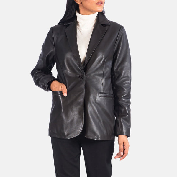 Norma Brown Leather Blazer - Rare Leather