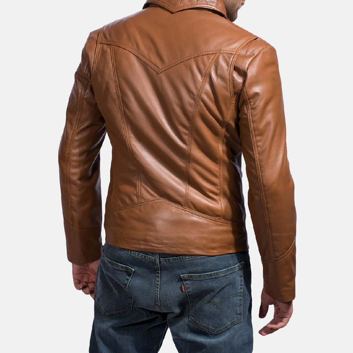 Old School Brown Leather Jacket - Rare Leather