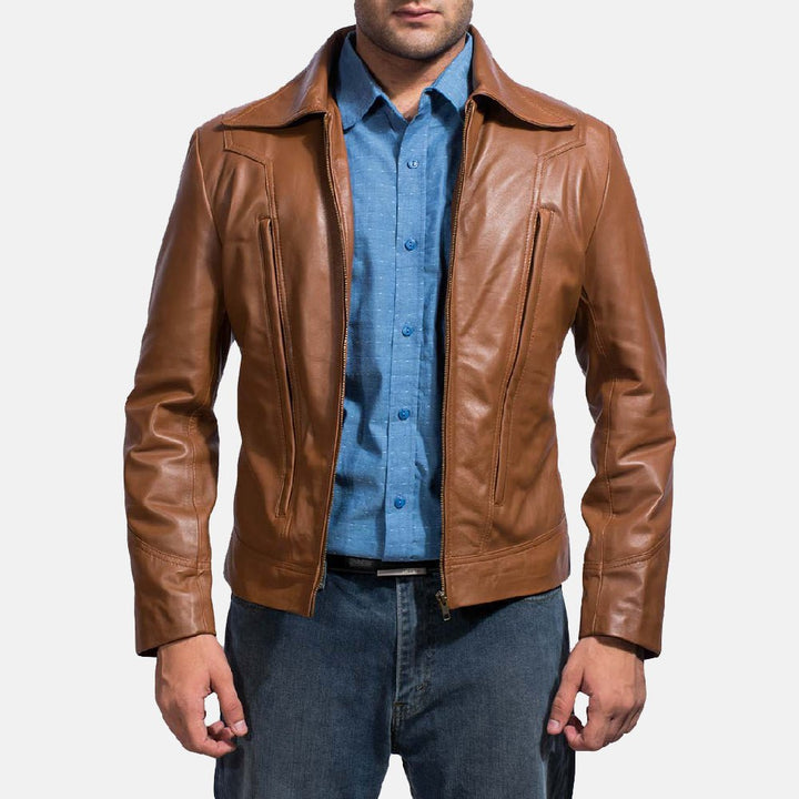 Old School Brown Leather Jacket - Rare Leather