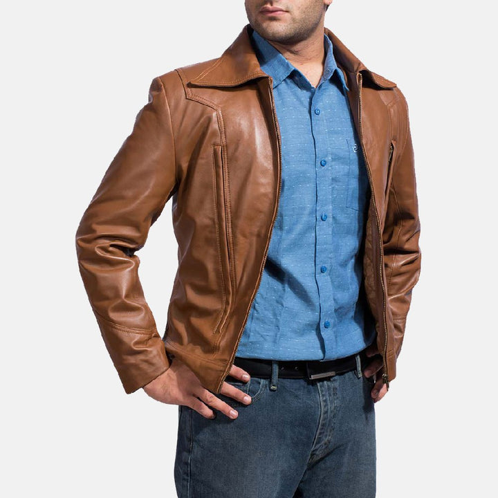 Old School Brown Leather Jacket - Rare Leather