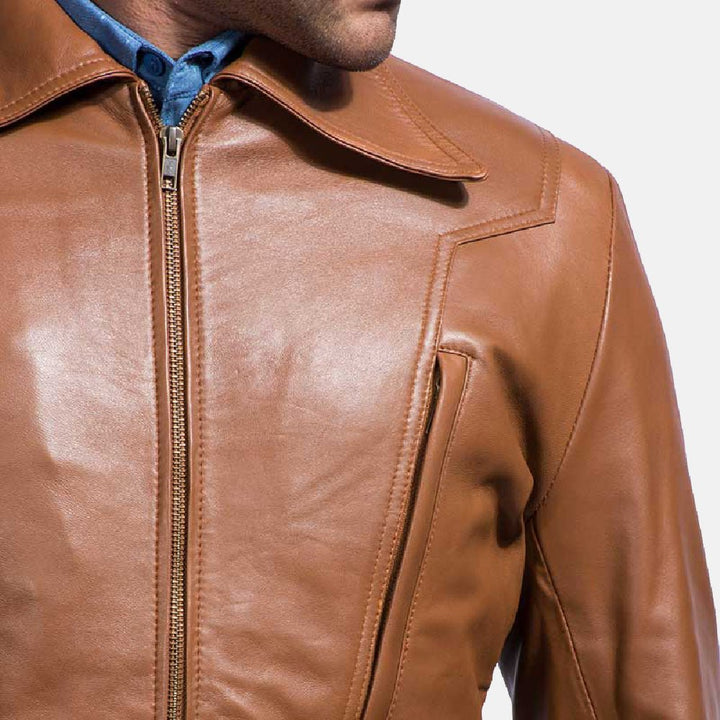 Old School Brown Leather Jacket - Rare Leather