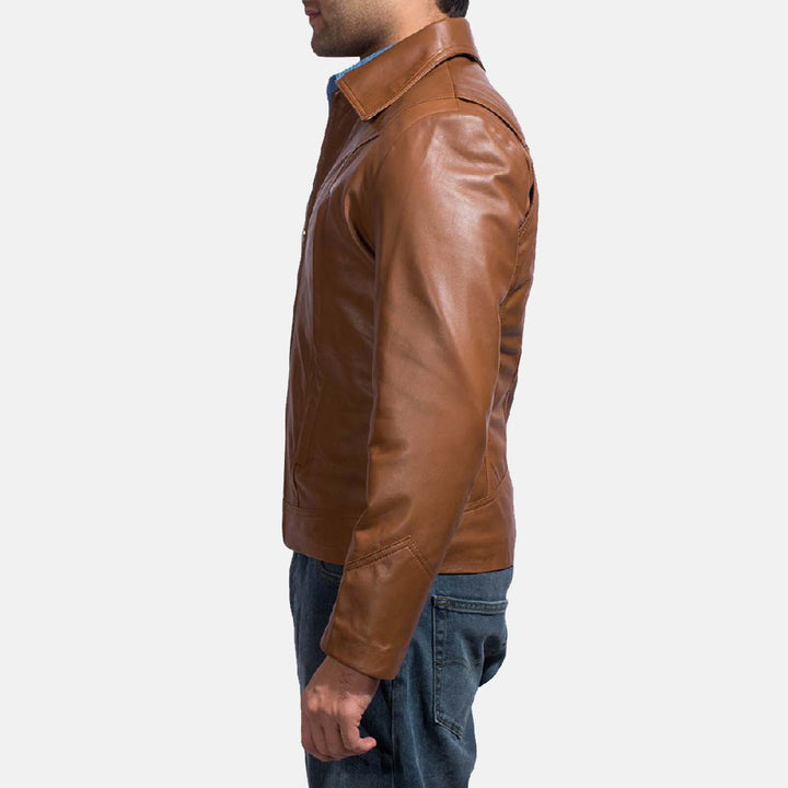 Old School Brown Leather Jacket - Rare Leather