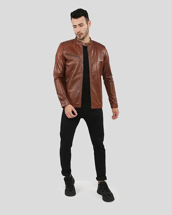 Ollie Brown Racer Leather Jacket - Rare Leather