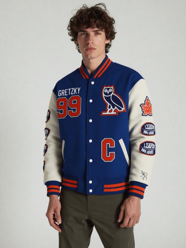 OVO Gretzky Varsity Jacket - Rare Leather