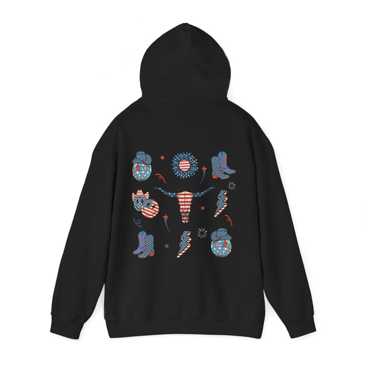 Patriotic Graphic Hoodie - USA Pride Sweatshirt, Unisex Hoodie, Independence Day Gift - Rare Leather Order Now !!