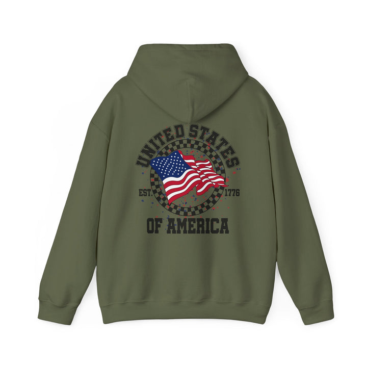 Patriotic Unisex Hoodie - USA Pride Sweatshirt, Cozy Pullover for Independence Day, Casual Wear - Rare Leather Order Now !!