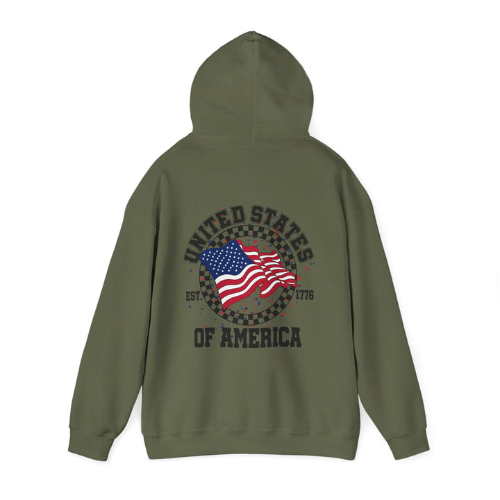 Patriotic Unisex Hoodie - USA Pride Sweatshirt, Cozy Pullover for Independence Day, Casual Wear - Rare Leather Order Now !!
