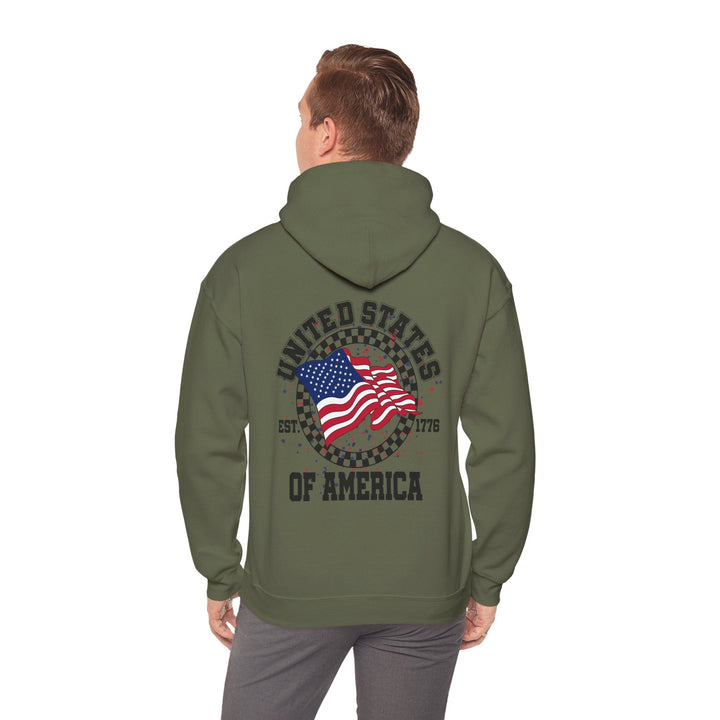 Patriotic Unisex Hoodie - USA Pride Sweatshirt, Cozy Pullover for Independence Day, Casual Wear - Rare Leather Order Now !!