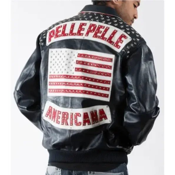 Pelle Pelle American Black Leather Jacket | Pelle Pelle | PURE LEATHER JACKET - Rare Leather Order Now !!