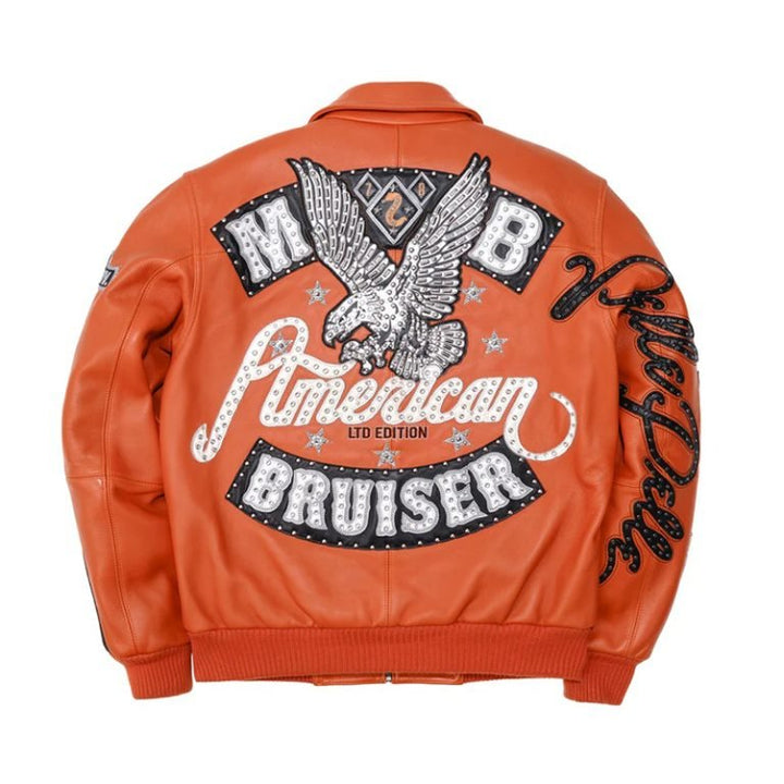 Pelle Pelle American Bruiser Plush Leather Jacket Pelle Pelle - Rare Leather Order Now !!