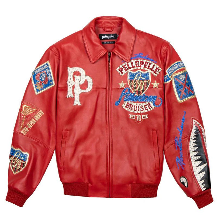 Pelle Pelle American Bruiser Plush Leather Jacket Pelle Pelle - Rare Leather Order Now !!