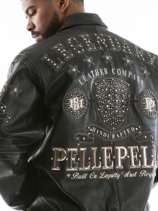 Pelle Pelle Legendary Black Stud Men Jacket - Rare Leather Order Now !!