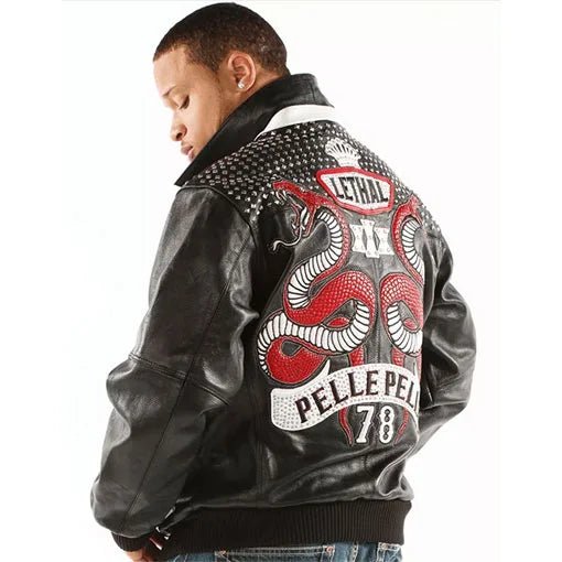 Pelle Pelle Lethal 78 Men’s Black Pure Leather Jacket - Rare Leather Order Now !!
