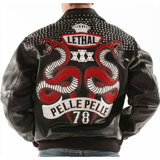 Pelle Pelle Lethal 78 Men’s Black Pure Leather Jacket - Rare Leather Order Now !!
