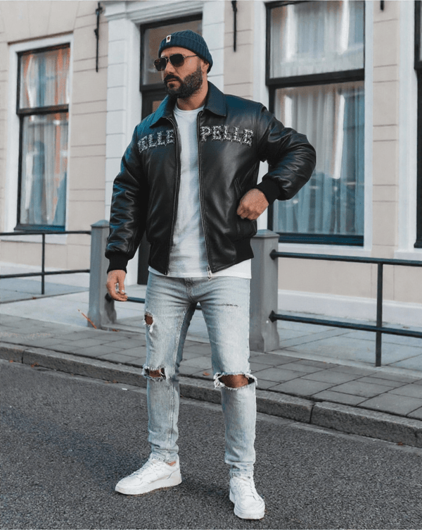 Pelle Pelle Pride Studded Black Jacket - Rare Leather Order Now !!