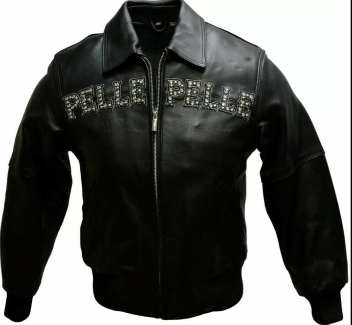 Pelle Pelle Pride Studded Black Jacket - Rare Leather Order Now !!