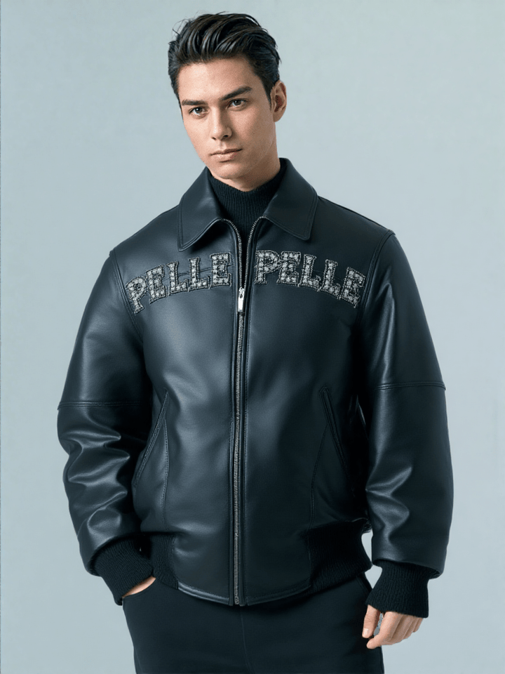 Pelle Pelle Pride Studded Black Jacket - Rare Leather Order Now !!