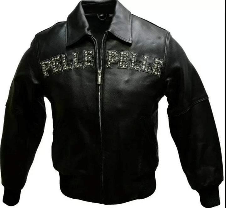 Pelle Pelle Pride Studded Black Jacket - Rare Leather Order Now !!