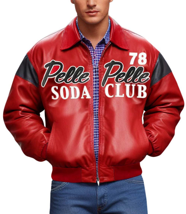 Pelle Pelle Red Soda Club Leather Jacket - Rare Leather Order Now !!