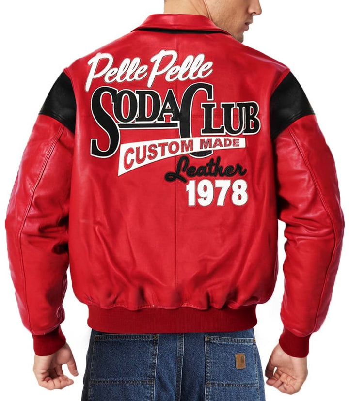 Pelle Pelle Red Soda Club Leather Jacket - Rare Leather Order Now !!