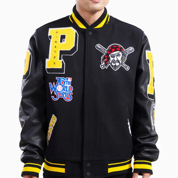 Pittsburgh Pirates MLB Rib Wool Varsity Jacket - Rare Leather