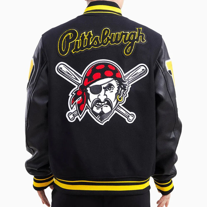 Pittsburgh Pirates MLB Rib Wool Varsity Jacket - Rare Leather
