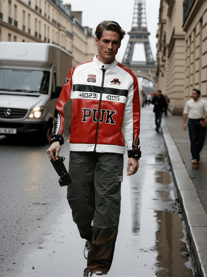 Puk Leather Vintage Racing Jacket - Rare Leather Order Now !!