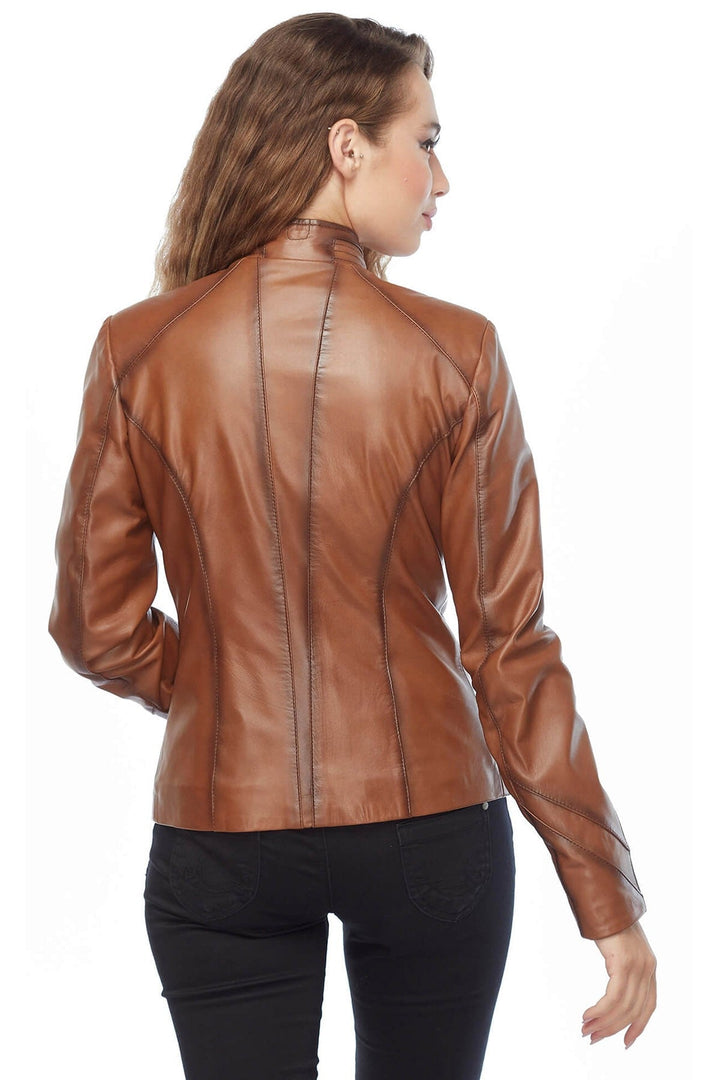 Rachel Grant Tan Brown Leather Jacket - Rare Leather