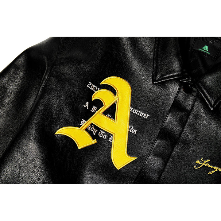 Racing Ferrari Leather Jacket – Black - Rare Leather Order Now !!