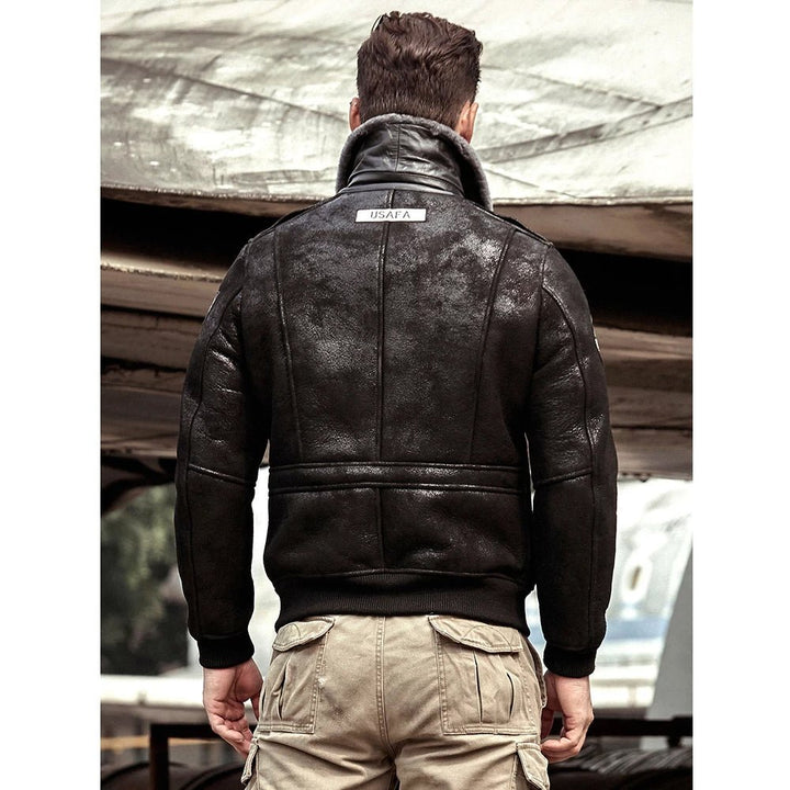 RAF B3 Sheepskin Shearling Leather Bomber Jacket - Rare Leather