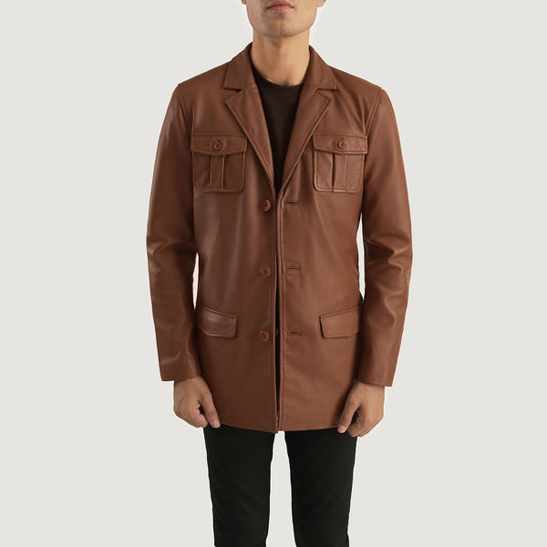 Ray Cutler Brown Leather Blazer - Rare Leather