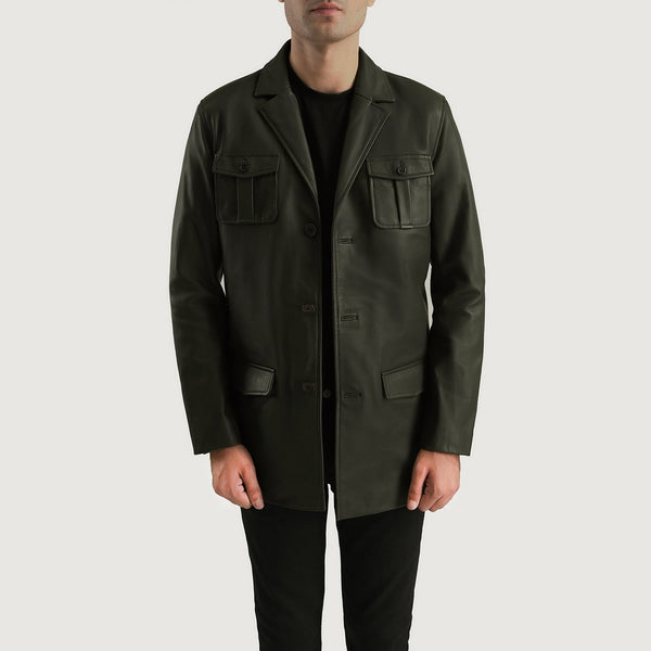 Ray Cutler Green Leather Blazer - Rare Leather