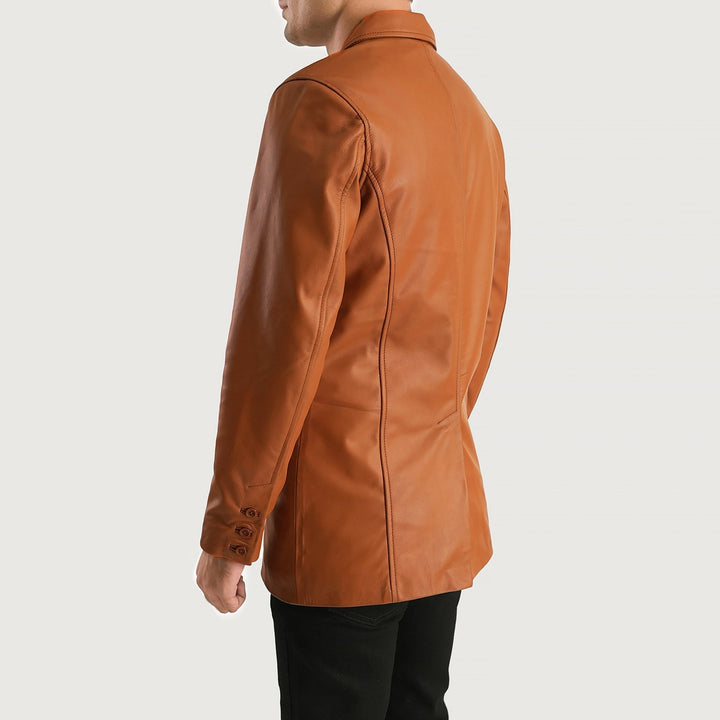 Ray Cutler Tan Brown Leather Blazer - Rare Leather