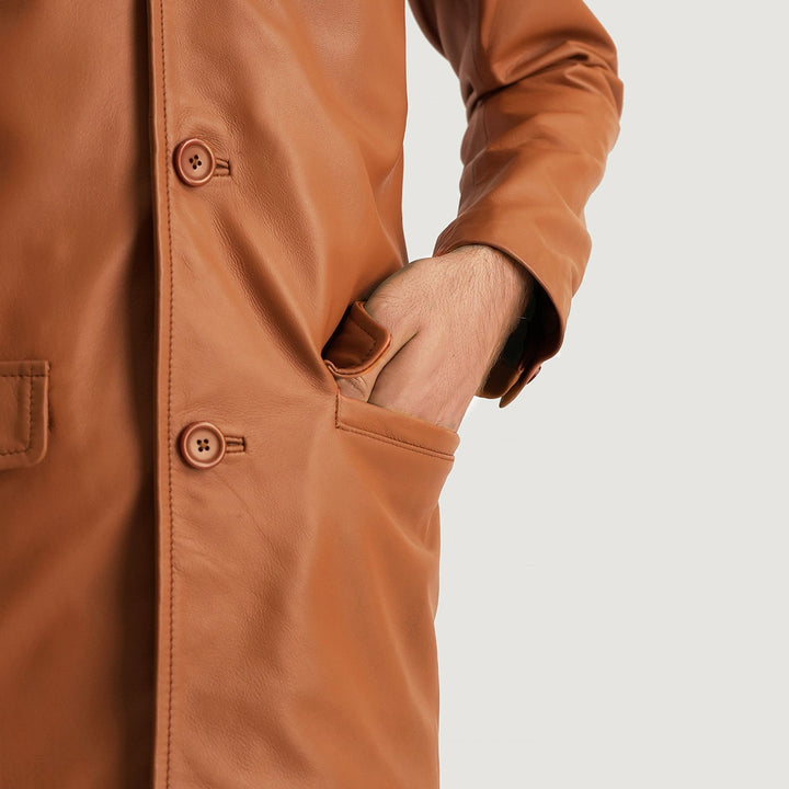 Ray Cutler Tan Brown Leather Blazer - Rare Leather